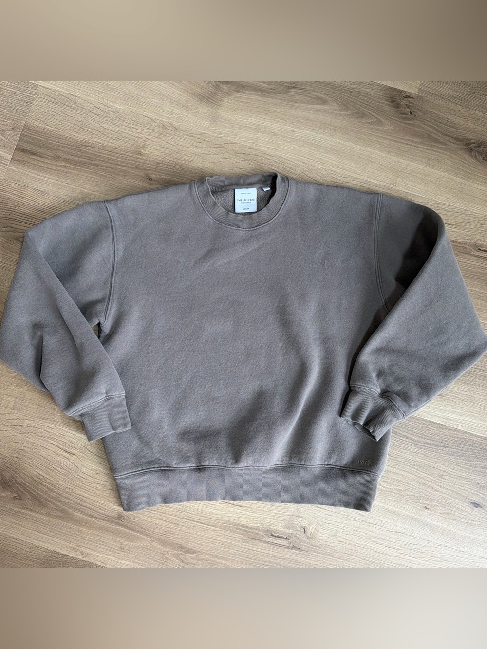 Aritzia Crewneck Sweatshirt in Taupe